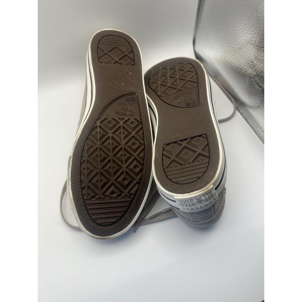 Women's Converse Chuck Taylor All Star Grey Leather Size 6.5 Excellent Condition - Picture 6 of 8